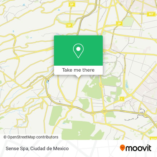 Mapa de Sense Spa