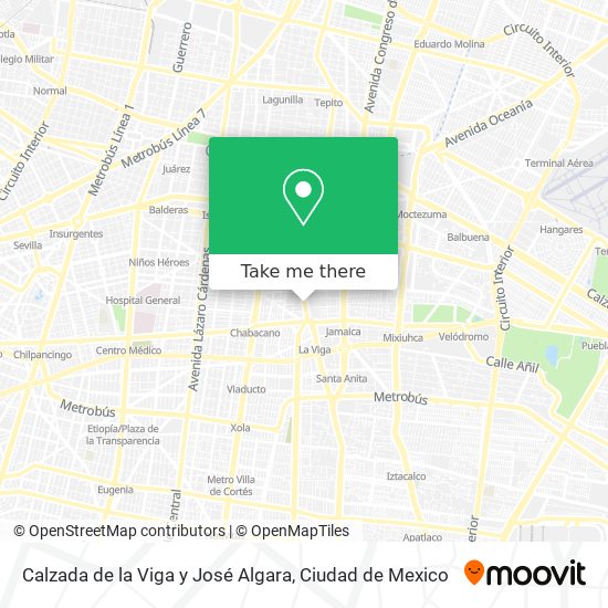 Calzada de la Viga y José Algara map
