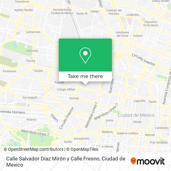 Calle Salvador Díaz Mirón y Calle Fresno map