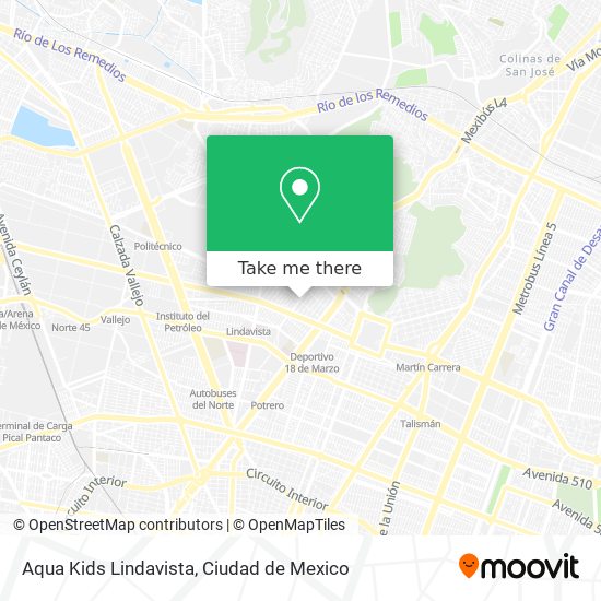 Aqua Kids Lindavista map