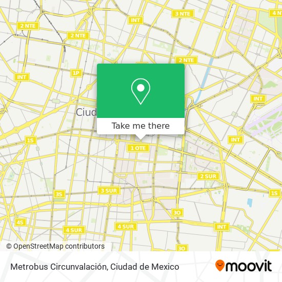 Mapa de Metrobus Circunvalación