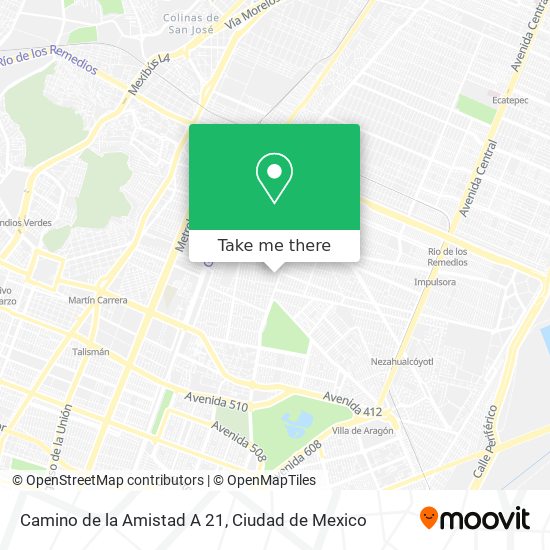 Mapa de Camino de la Amistad A 21