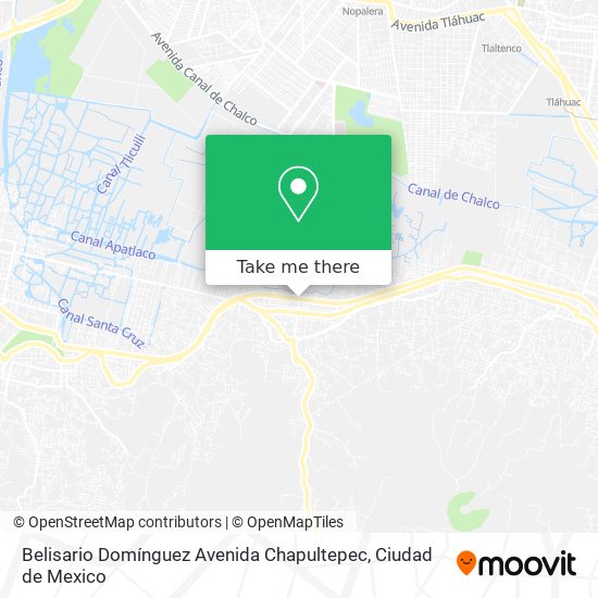 Belisario Domínguez Avenida Chapultepec map