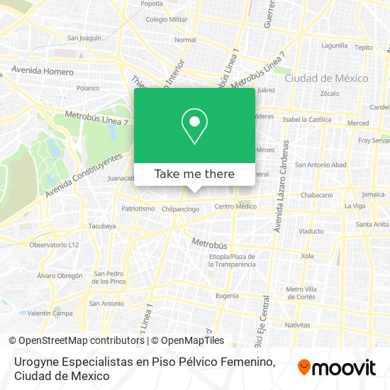 Urogyne Especialistas en Piso Pélvico Femenino map