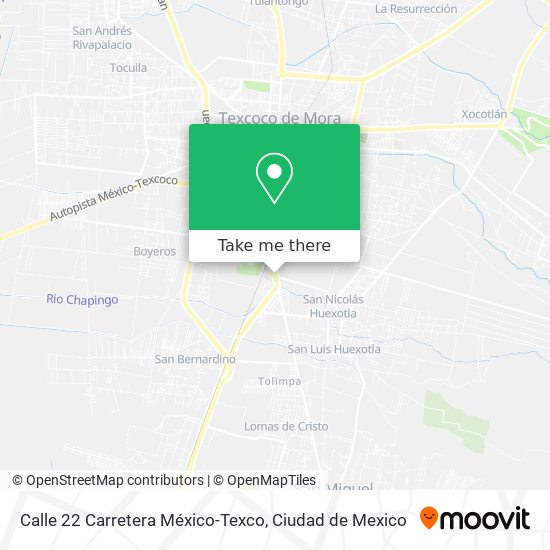 Mapa de Calle 22 Carretera México-Texco