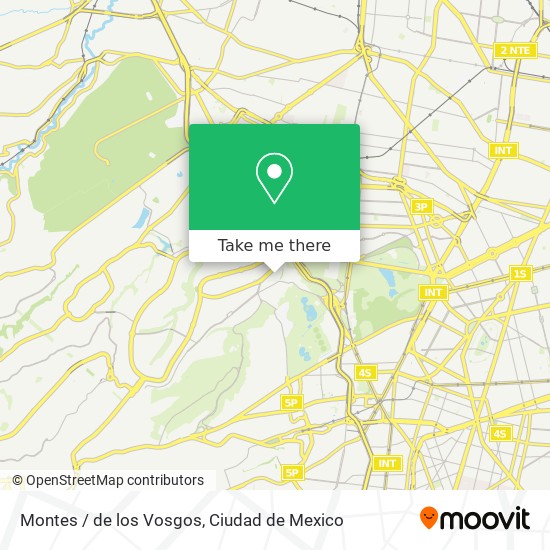 Mapa de Montes / de los Vosgos