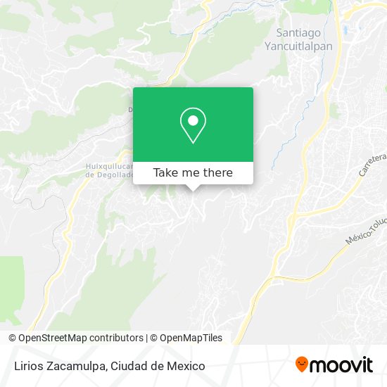 Lirios Zacamulpa map