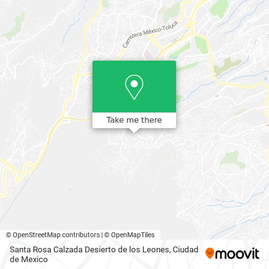 Santa Rosa Calzada Desierto de los Leones map