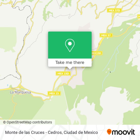 Mapa de Monte de las Cruces - Cedros