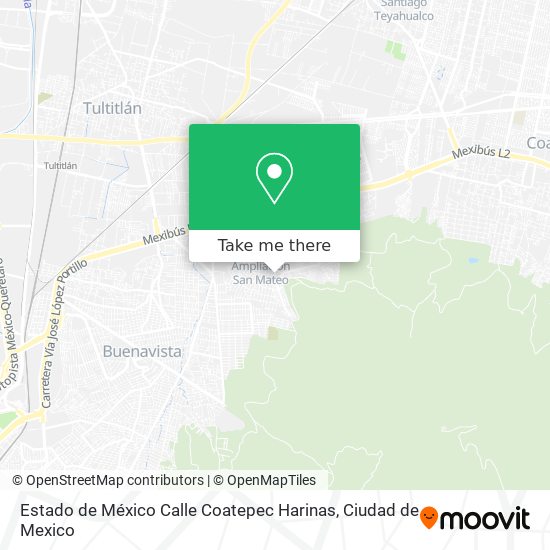 Estado de México Calle Coatepec Harinas map