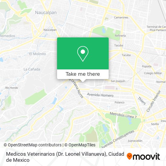 Medicos Veterinarios (Dr. Leonel Villanueva) map