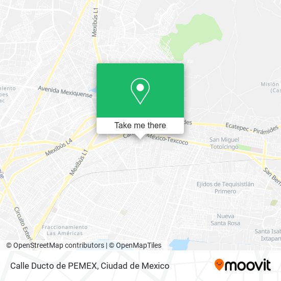 Calle Ducto de PEMEX map