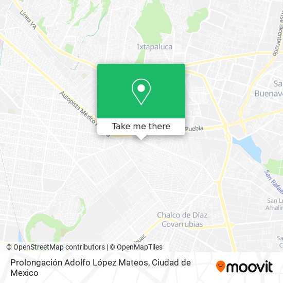 Mapa de Prolongación Adolfo López Mateos