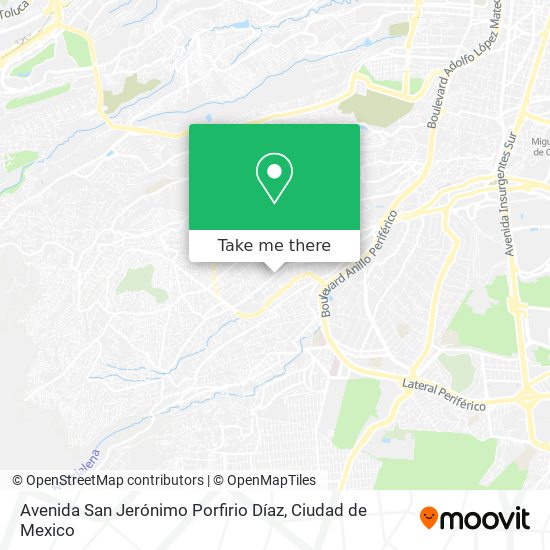 Avenida San Jerónimo Porfirio Díaz map