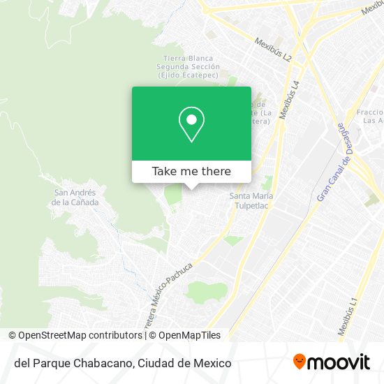 Mapa de del Parque Chabacano