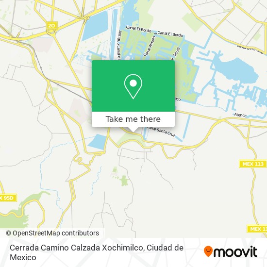 Mapa de Cerrada Camino Calzada Xochimilco