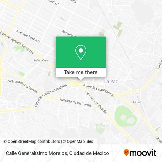 Mapa de Calle Generalísimo Morelos