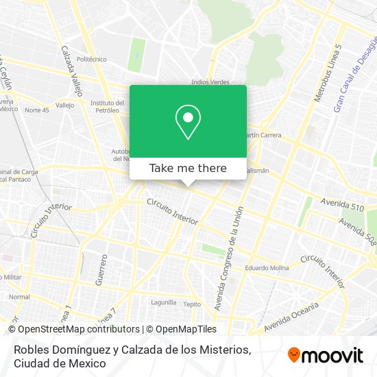 Robles Domínguez y Calzada de los Misterios map