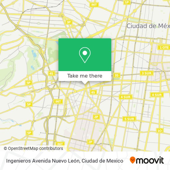 Ingenieros Avenida Nuevo León map