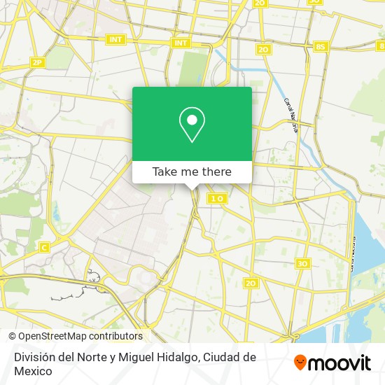 Mapa de División del Norte y Miguel Hidalgo