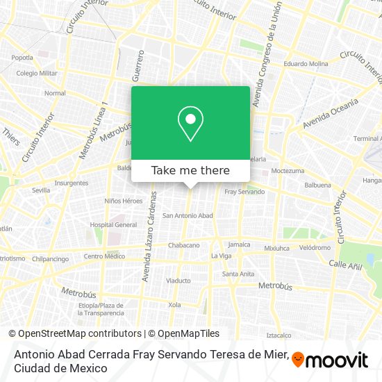 Antonio Abad Cerrada Fray Servando Teresa de Mier map