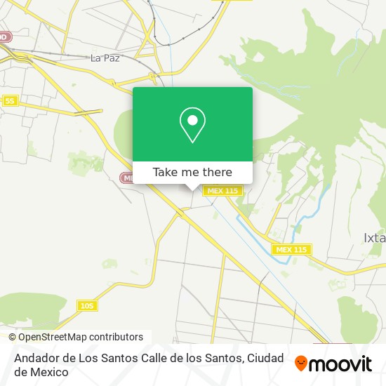 Mapa de Andador de Los Santos Calle de los Santos