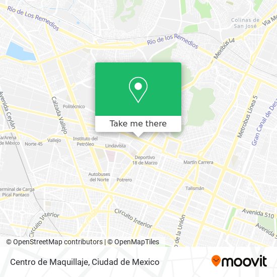 Centro de Maquillaje map