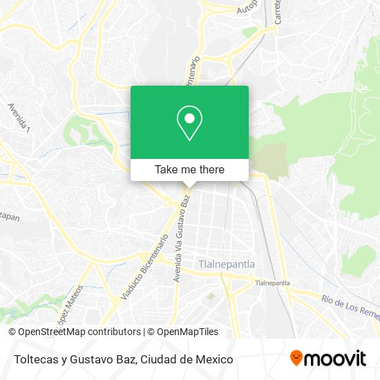 Mapa de Toltecas y Gustavo Baz