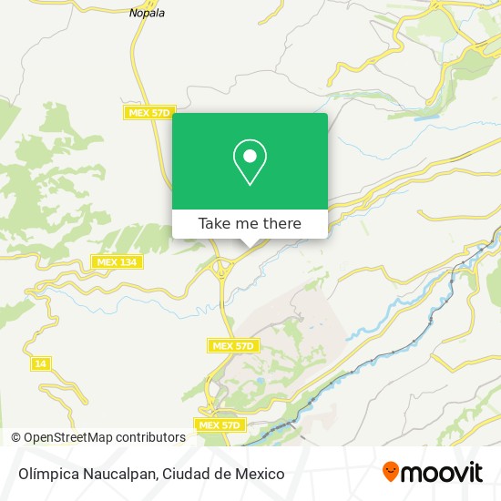 Olímpica Naucalpan map