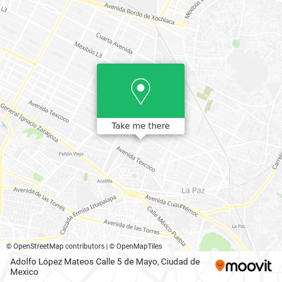 Mapa de Adolfo López Mateos Calle 5 de Mayo