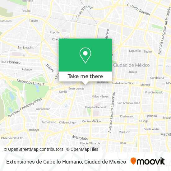 Mapa de Extensiones de Cabello Humano