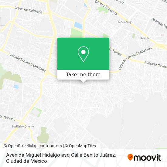 Mapa de Avenida Miguel Hidalgo esq Calle Benito Juárez