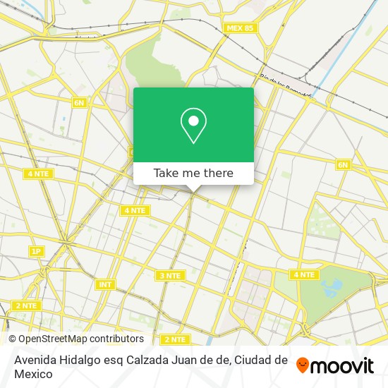 Avenida Hidalgo esq Calzada Juan de de map