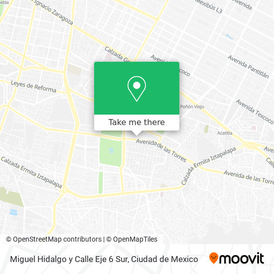 Miguel Hidalgo y Calle Eje 6 Sur map