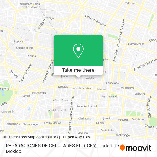 REPARACIONES DE CELULARES EL RICKY map