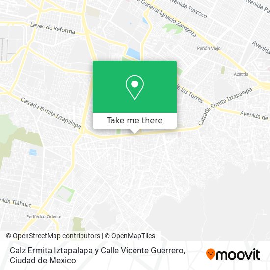 Calz Ermita Iztapalapa y Calle Vicente Guerrero map