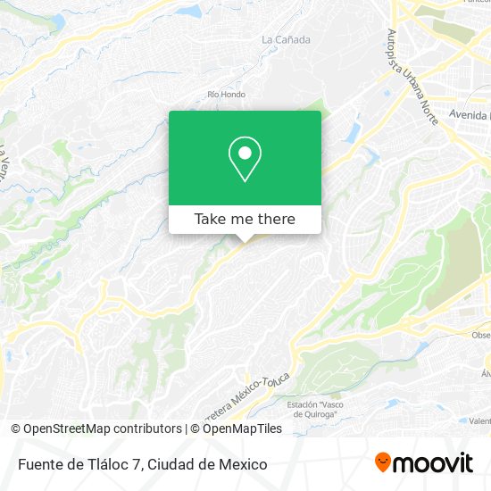 Fuente de Tláloc 7 map