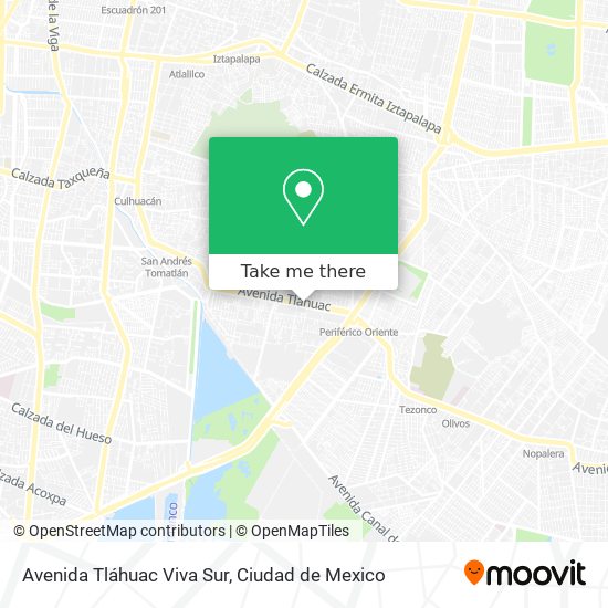 Mapa de Avenida Tláhuac Viva Sur