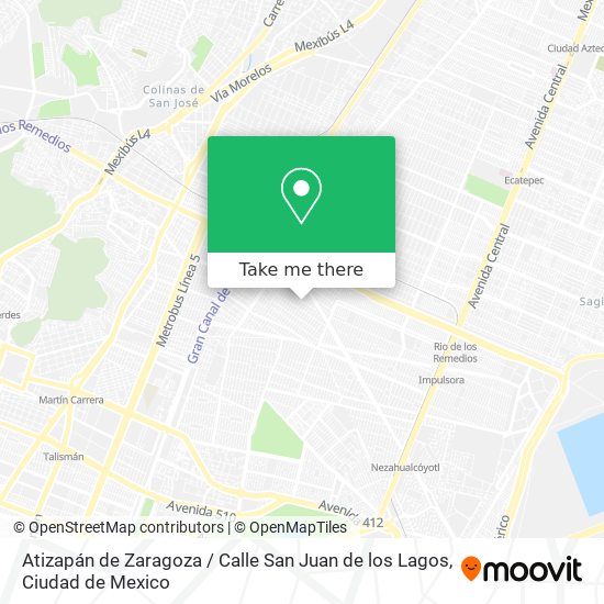 Atizapán de Zaragoza / Calle San Juan de los Lagos map