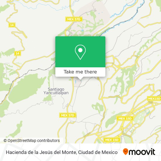 Hacienda de la Jesús del Monte map