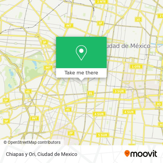 Chiapas y Ori map