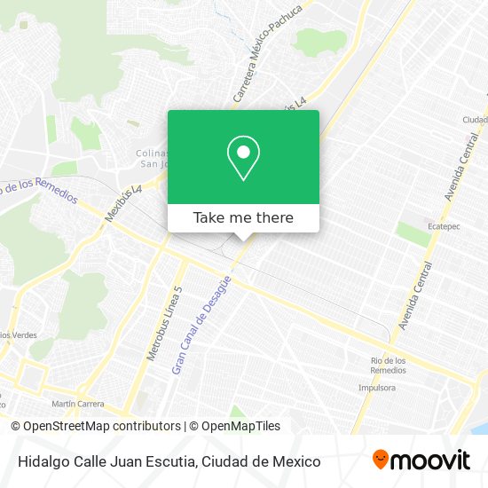 Hidalgo Calle Juan Escutia map