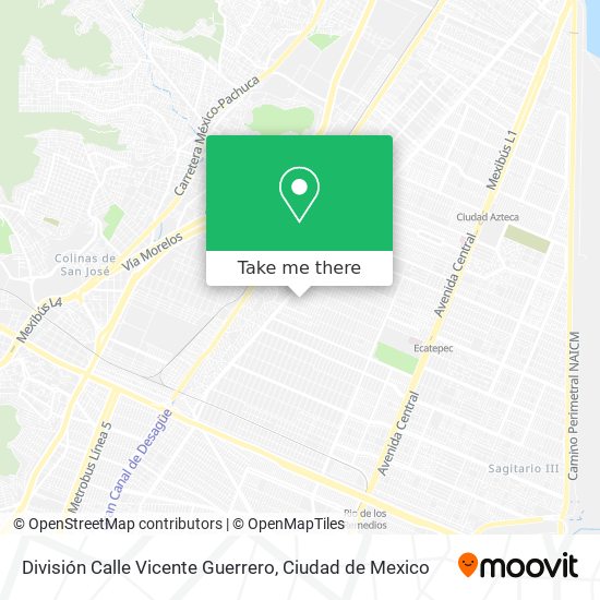 Mapa de División Calle Vicente Guerrero