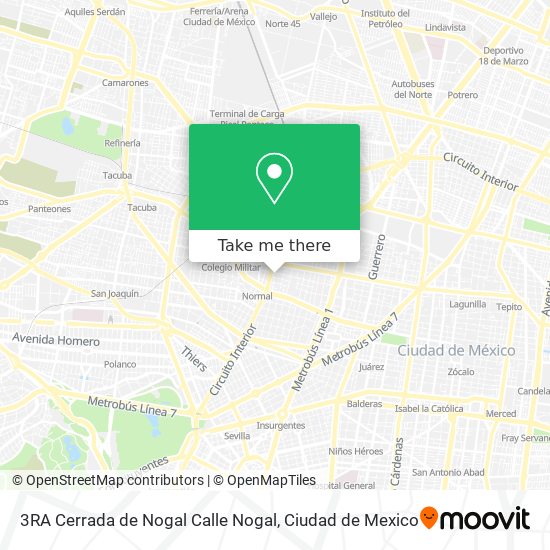 3RA Cerrada de Nogal Calle Nogal map