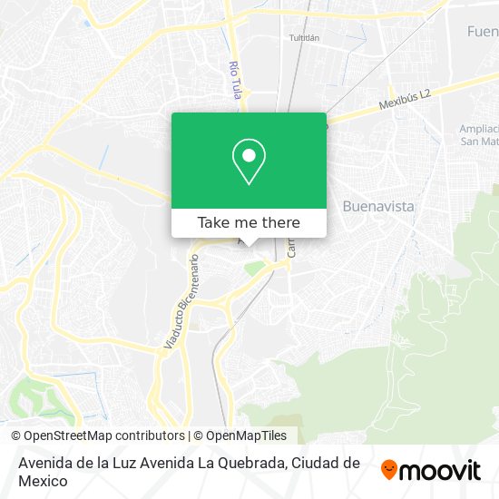 Mapa de Avenida de la Luz Avenida La Quebrada