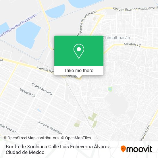 Bordo de Xochiaca Calle Luis Echeverría Álvarez map