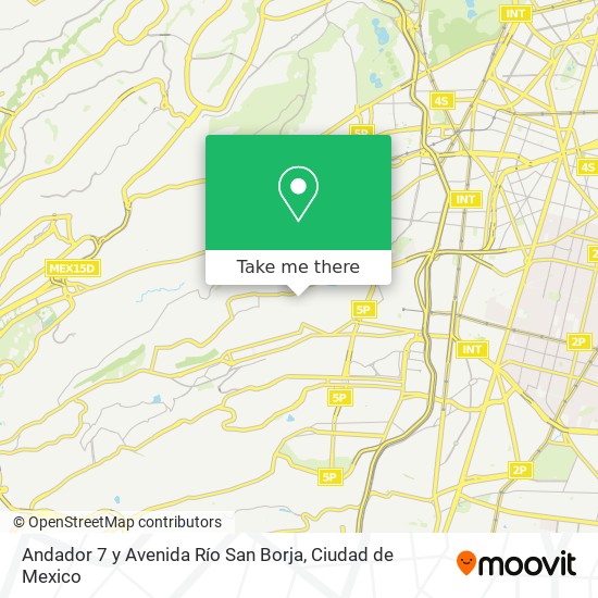 Mapa de Andador 7 y Avenida Río San Borja