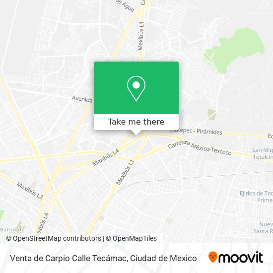 Mapa de Venta de Carpio Calle Tecámac