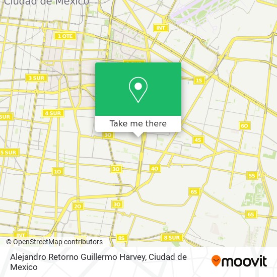 Alejandro Retorno Guillermo Harvey map