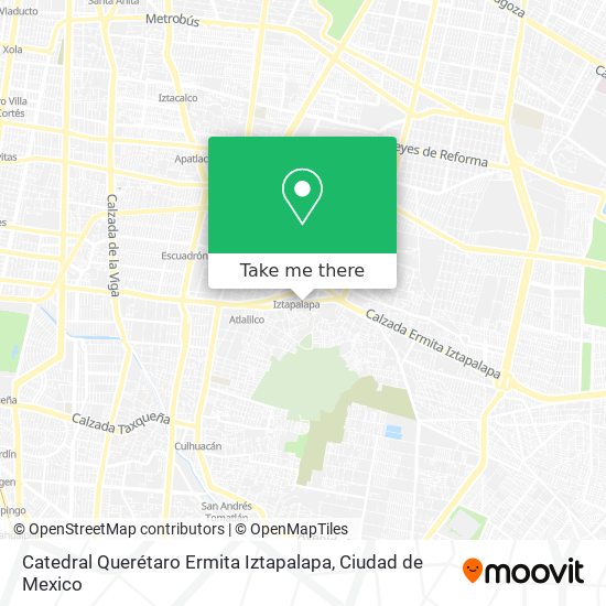 Mapa de Catedral Querétaro Ermita Iztapalapa